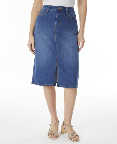 Womens Lexington Slit Front Midi Skirt
